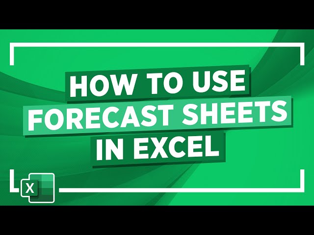 Forecasting in Excel: How to use Forecast Sheets in Excel