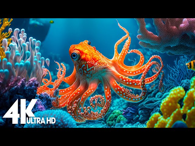 Music of Underwater Wonders + Relaxing Music - The Best 4K Sea Animals for Relaxation