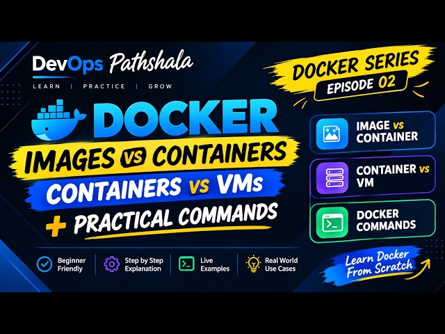 Docker Images vs Containers vs Virtual Machines 🐳 | Docker Commands with Practical |Docker Tutorial2
