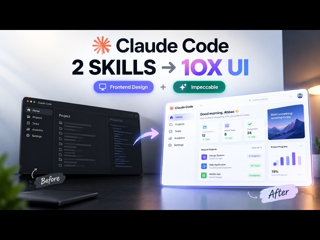 Claude Code Frontend Design: 2 Skills That will 10x your UI