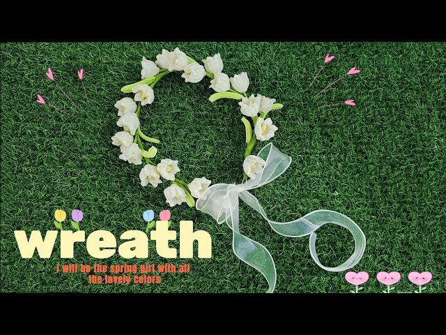 DIY Lily of the Valley Wreath Crown with Pipe Cleaners | Romantic Wedding Headpiece Tutorial