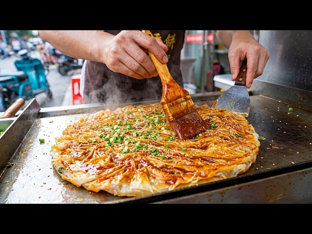 Mind-Blowing Chinese Thousand-Layer Pancake! So Crispy & Saucy!