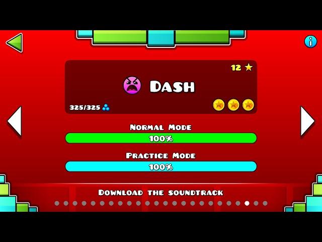 Geometry Dash – “Dash” 100% Complete [All Coins]