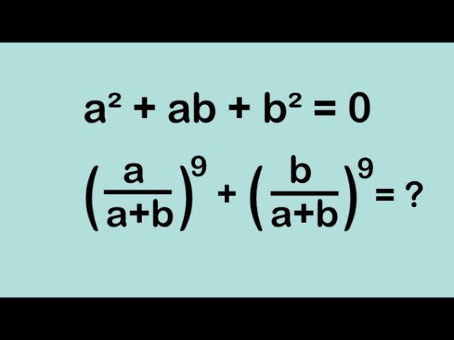 A Very Nice olympiad Algebra Question l Beautiful approach l olympiad mathematics 