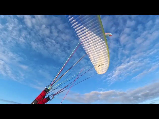 Flight above Weston-Super-Mare with another paramotor