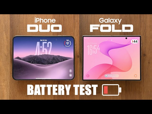 BATTERY TEST - iPhone Duo vs Galaxy Fold 8