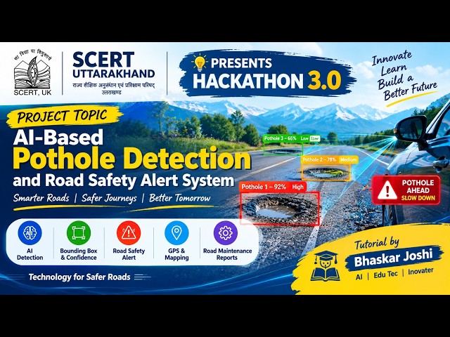 AI Pothole Detection & Road Safety Alert System  Complete AI Project Tutorial  Bhaskar Joshi