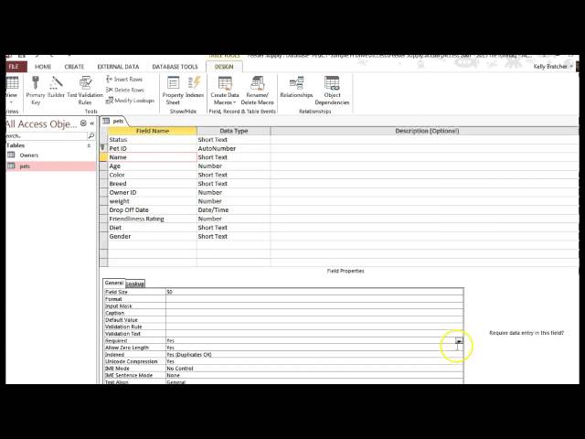 Access- Required Field