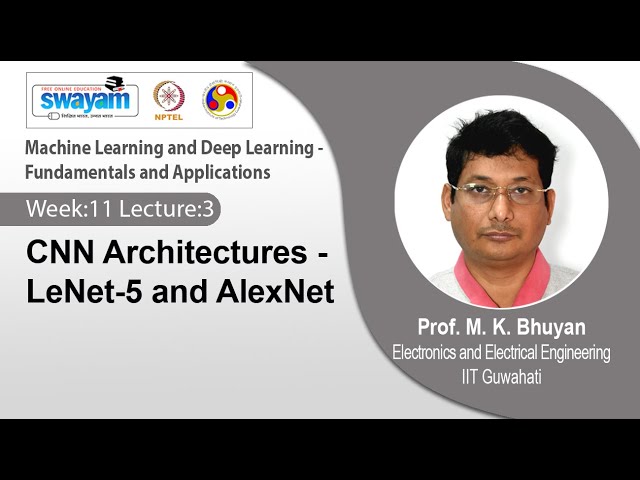 Lec 39: CNN Architectures - LeNet-5 and AlexNet