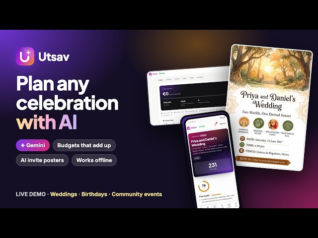Utsav: GenAI Event Planner for Weddings, Birthdays & Community Events | Live Demo