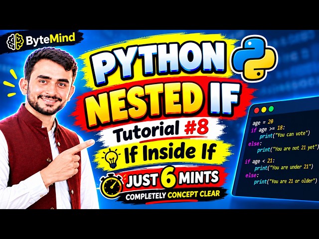 Tutorial #8 | Nested  If Statement Explained  | If Inside If in Python | Urdu/Hindi for Beginners