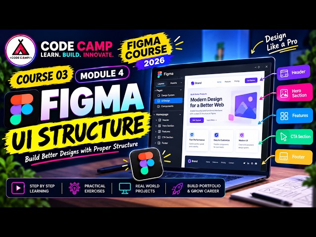 Figma UI Structure Explained | Professional & User-Friendly Designs | UI/UX Course 03 – Module 4