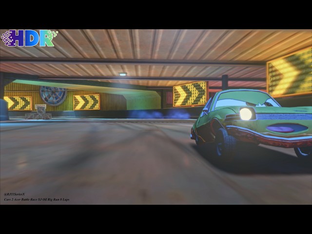 [HDR] Cars 2 Acer Battle Race SJ Oil Rig Run 8 Laps