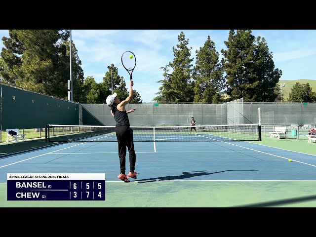 Tennis League Spring '25 Season Playoffs FINALS April 11, 2025 Full Highlights : W 3-6, 7-5, 7-5!