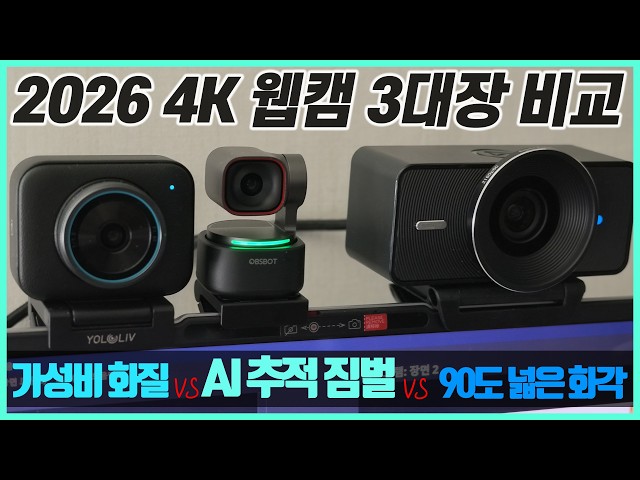 Comparing the 3 Best 4K Webcams of 2026! (OBSBOT Tiny 3 / Yololiv YoloCam S3 / Elgato Facecam 4K)
