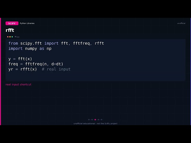 scipy.fft.fft: discrete Fourier transform