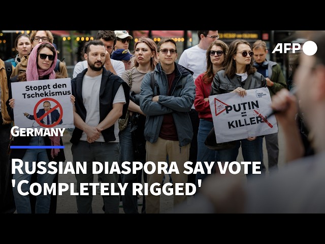 'Completely rigged': Russian diaspora protest on last day of parliamentary election | AFP