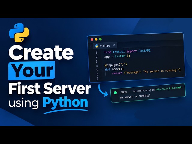 How to Create Your Own Server with Python & FastAPI 🚀 | Beginner Tutorial