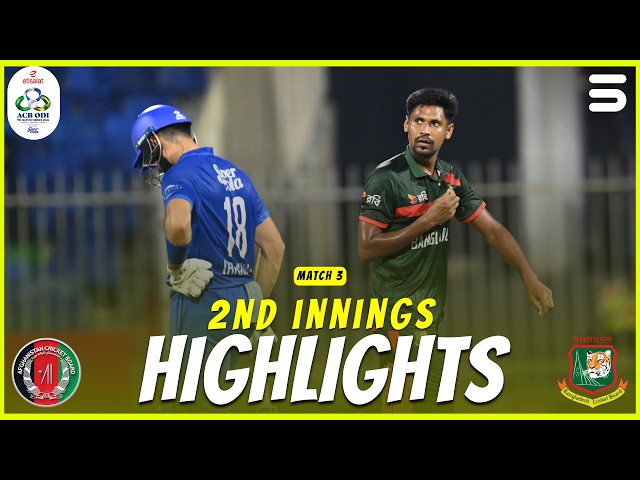 2nd Innings Highlights | Afghanistan vs Bangladesh | Match 3 | Afghanistan ODI Tri-Series | M9R1K