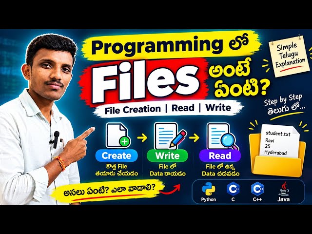 Files in programming language @mtechravitelugu 