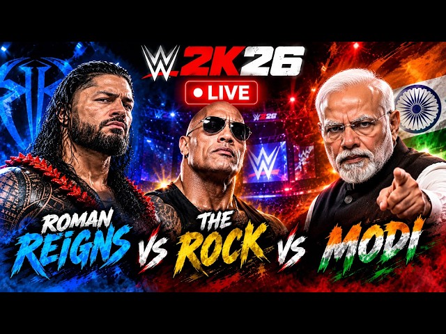 Roman Reigns vs The Rock vs Narendra Modi 🔥 #shorts #WWE2K26 #shortslive #verticallive