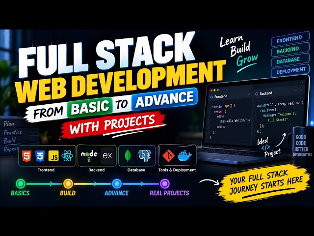 Full Stack Web Development 2026 🚀 | From Basic to Advanced + Real Projects