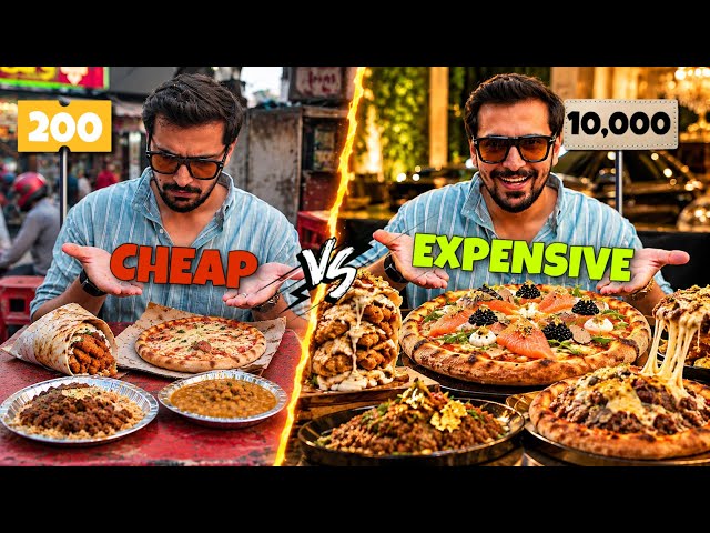 Cheap vs Expensive Food Challenge 🤑