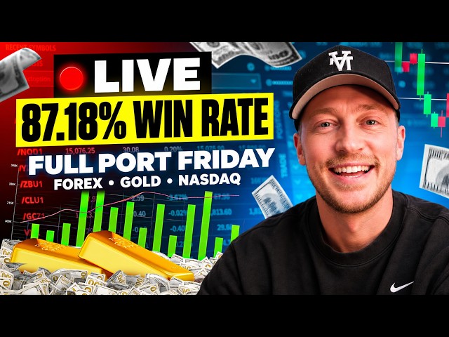 Live Trading Forex, Gold & NQ (XAUUSD Full PORT Friday!)