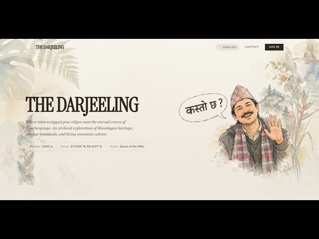 I Built an Interactive Darjeeling Website with GLSL 🌿🏔️ | Three.js + GSAP