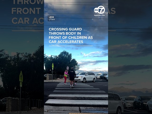 Hero crossing guard throws her body in front of children as car accelerates toward them