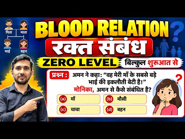 Blood Relation in Hindi | All Rules and Examples of Blood Relations | Basic to Advanced Reasoning