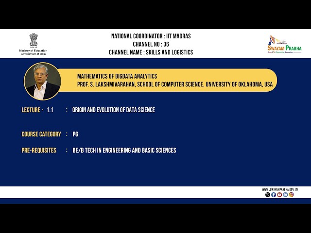 Lec 01 : Origin and Evolution of Data Science