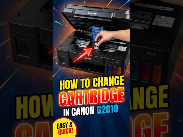 How to change the cartridge in Canon G2010 Printer?
