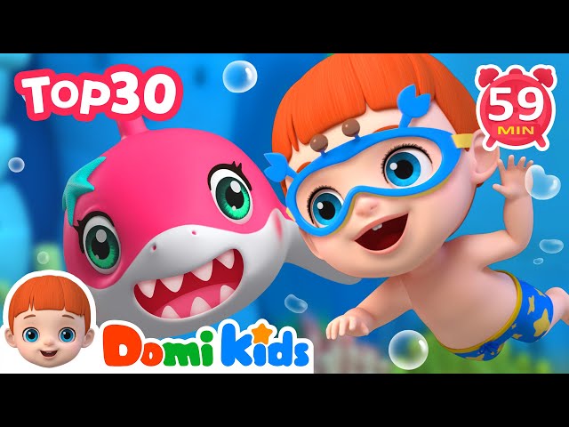 Baby Shark Doo Doo Doo🐟️🐟️🐟️ & More| #babyshark  Dance | Nursery Rhymes | Animal Songs | Domikids