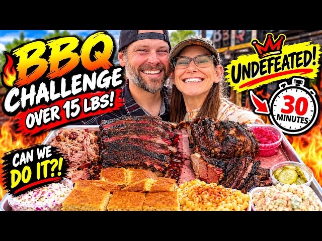15+ LB BBQ Challenge in 30 MINUTES… Can We Finish It?!  Molly Schuyler eats  ~ mom vs food
