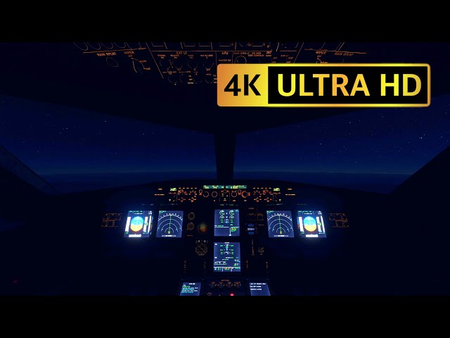 ✈️ 4K Airplane Cockpit Ambiance ASMR ✈️ | Take Off & Landing, White Noise | For Sleeping, Studying