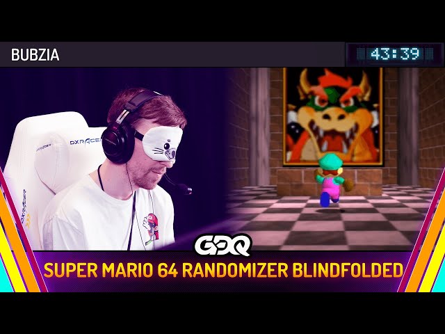 Super Mario 64 Randomizer Blindfolded by Bubzia in 43:39 - Summer Games Done Quick 2024