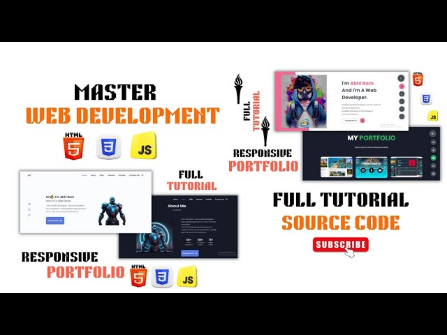 Master Frontend Web Development With 2 Real World Portfolios using html css js Beginners to Advanced