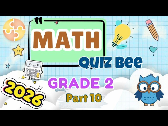 Grade 2 Math Quiz Bee | Can You Score 20/20? | Part 10