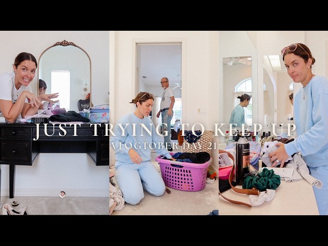VLOGTOBER DAY 21 | Realistic Mom Life, Cleaning My Messy House, Chaos with 2 Kids