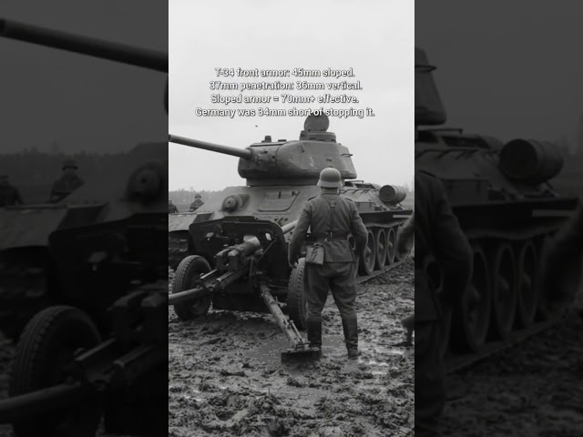 37mm vs T-34 1941 💥 Germany Called It The Army Door-Knocker And Panicked #Shorts