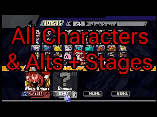 Super Smash Bros. Project M: All Characters & Alts + Stages