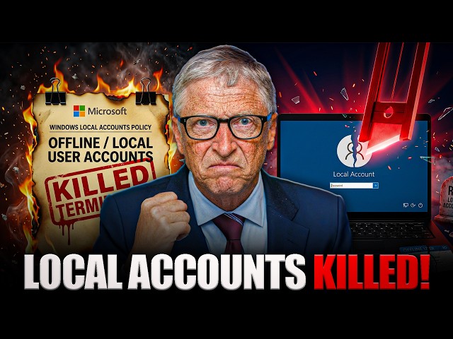 Microsoft JUST KILLED Windows Local Accounts — Millions Are FURIOUS!