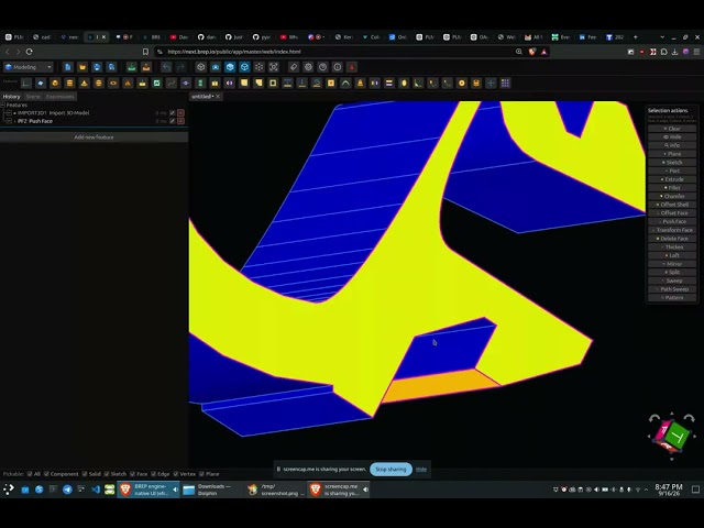 STL to STEP file and synchronous modeling manipulation