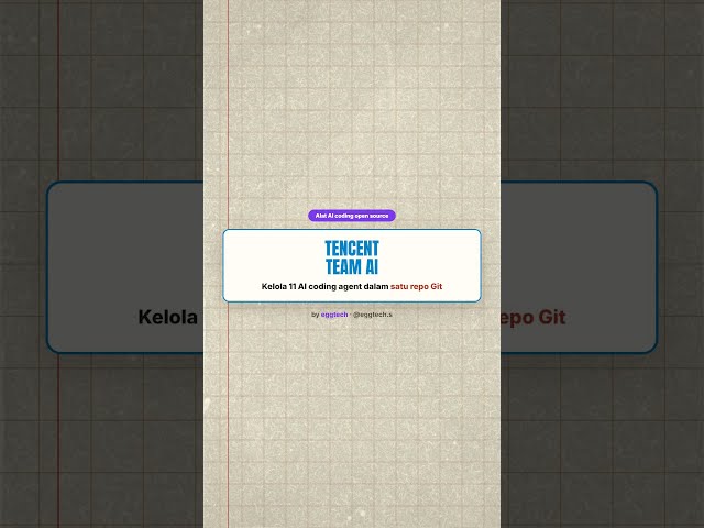 Tencent Team AI: Kelola 11 AI Coding Agent dalam Satu Repo Git!