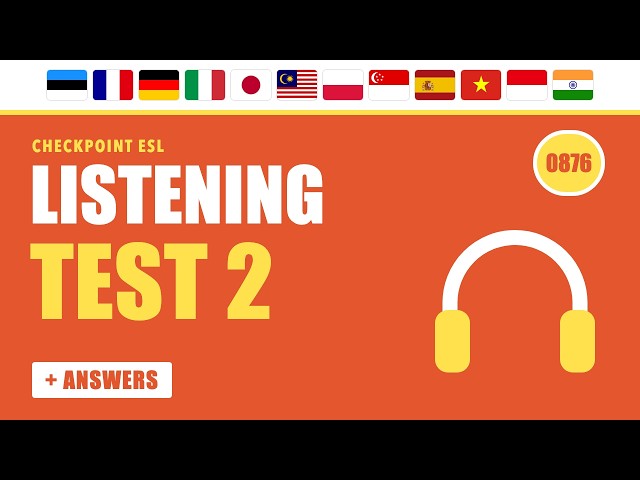 Checkpoint ESL Listening Test 2 | Cambridge Lower Secondary 0876