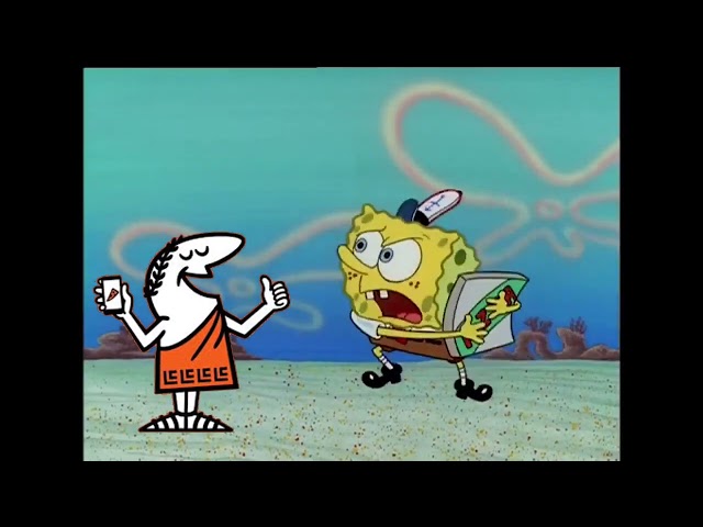 Another Recovered Video!! Little Caesar's tries to take pizza from Spongebob!!!!