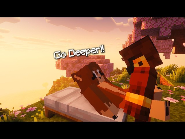 Minecraft, but for every heart my friend goes an inch deeper