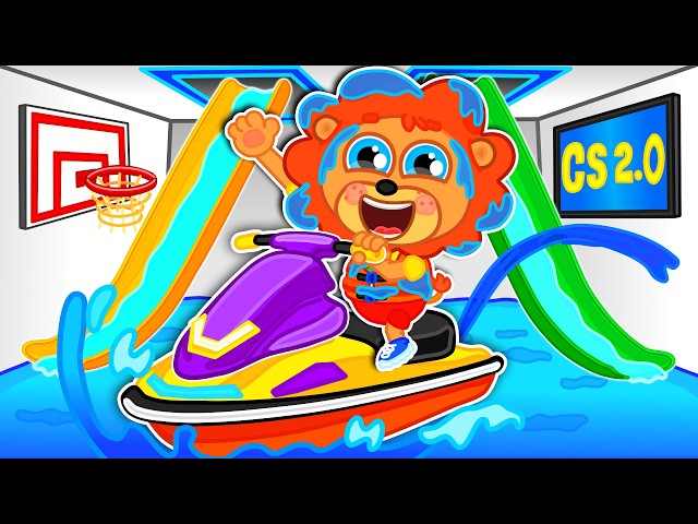 LeonCito | I built a secret pool in my room! | Cartoons | Kids Video