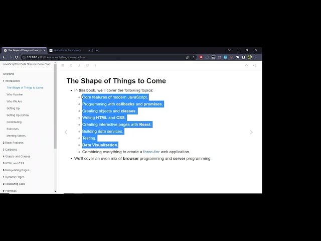 JavaScript for Data Science: Introduction (js4ds01 1)